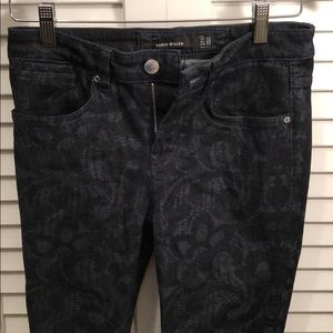 Karen Millen designer navy patterned jeans